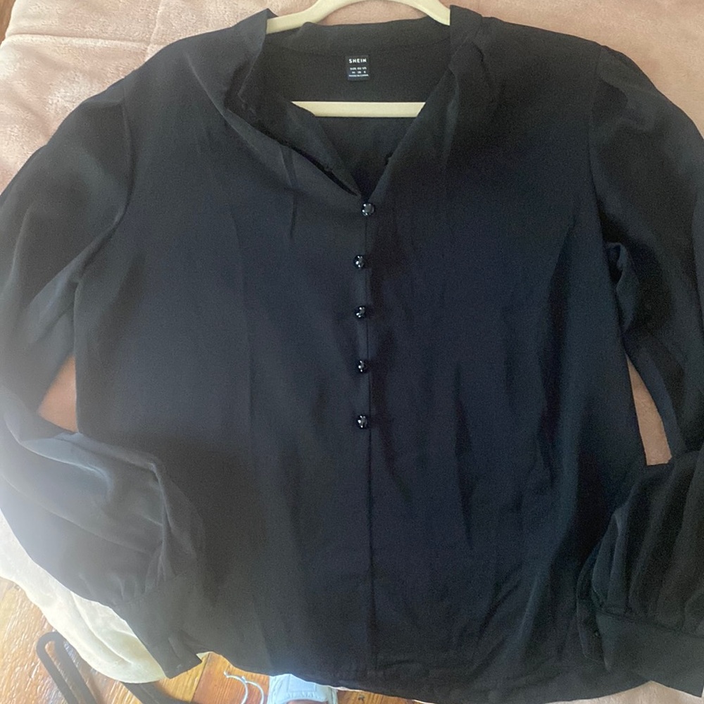 Shein half button dress shirt